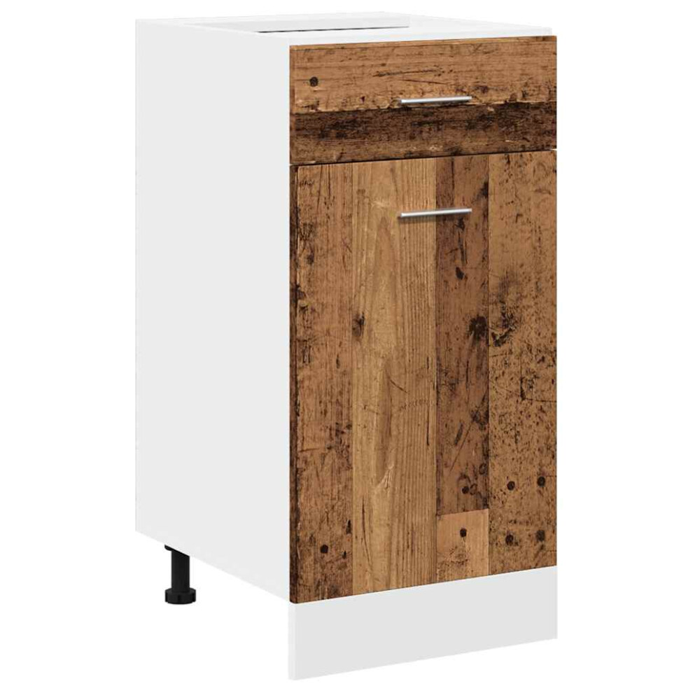 vidaXL Drawer Bottom Cabinet Kitchen Cabinet Unit Old Wood Engineered Wood