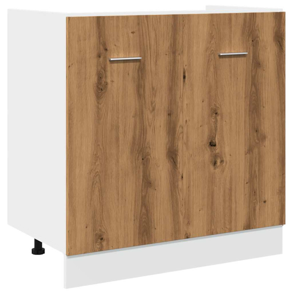 vidaXL Sink Bottom Cabinet Storage Kitchen Cabinet Artisan Oak Engineered Wood