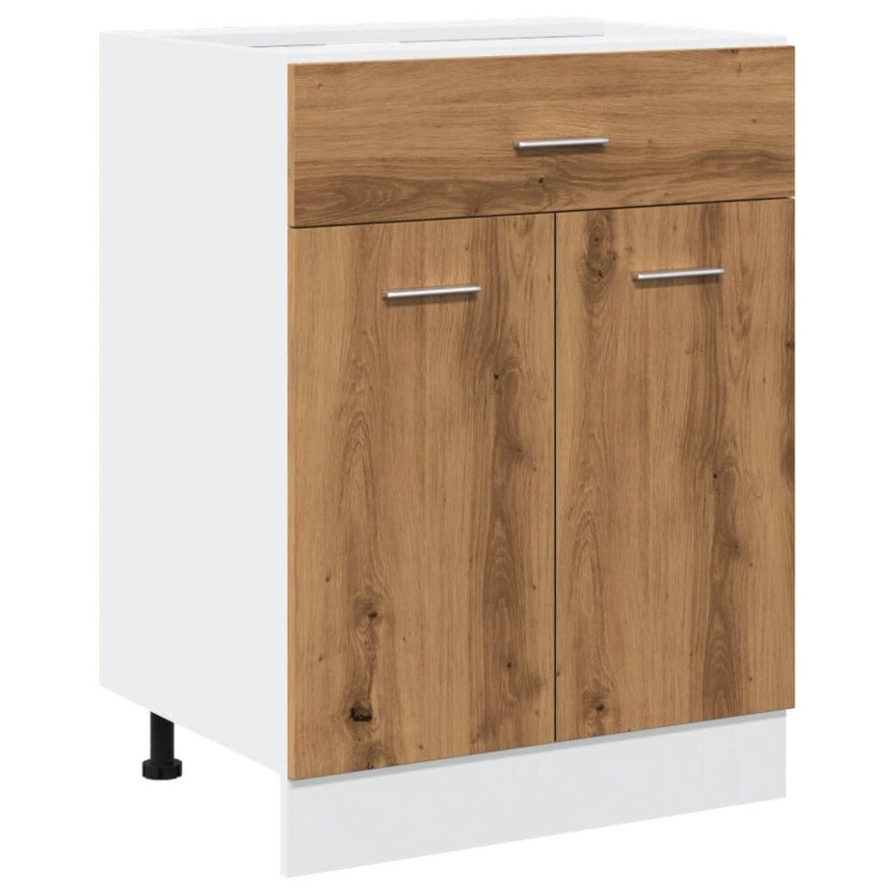 Vidaxl Drawer Bottom Cabinet Kitchen Cabinet Unit Artisan Oak Engineered Wood