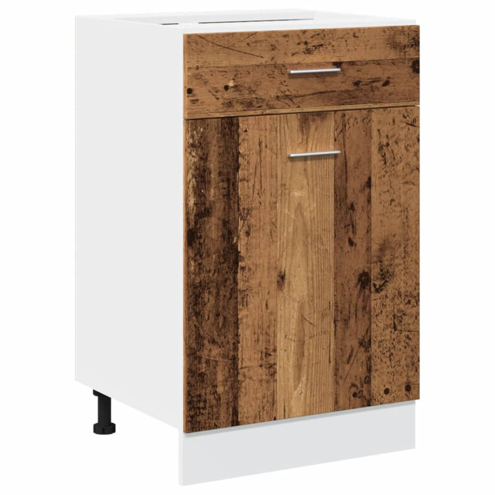 Vidaxl Drawer Bottom Cabinet Kitchen Cabinet Unit Old Wood Engineered Wood