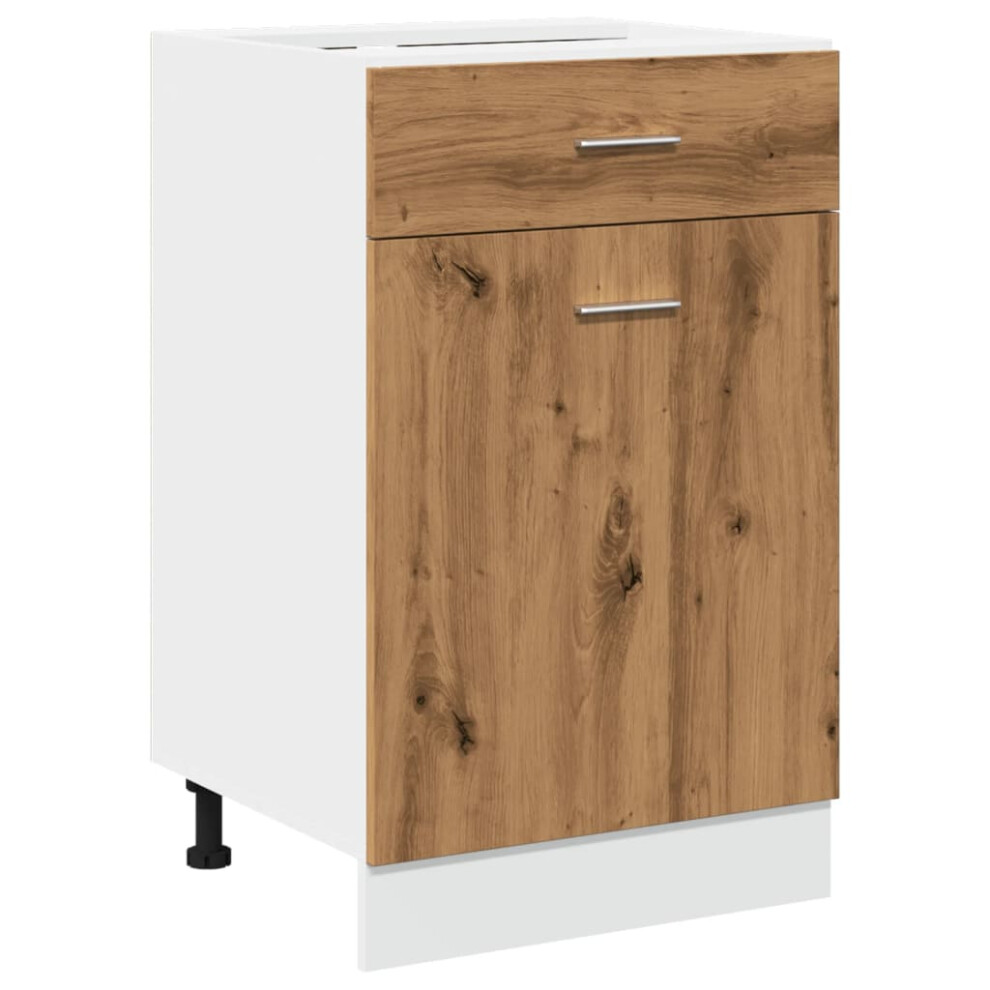 vidaXL Drawer Bottom Cabinet Kitchen Cabinet Unit Artisan Oak Engineered Wood