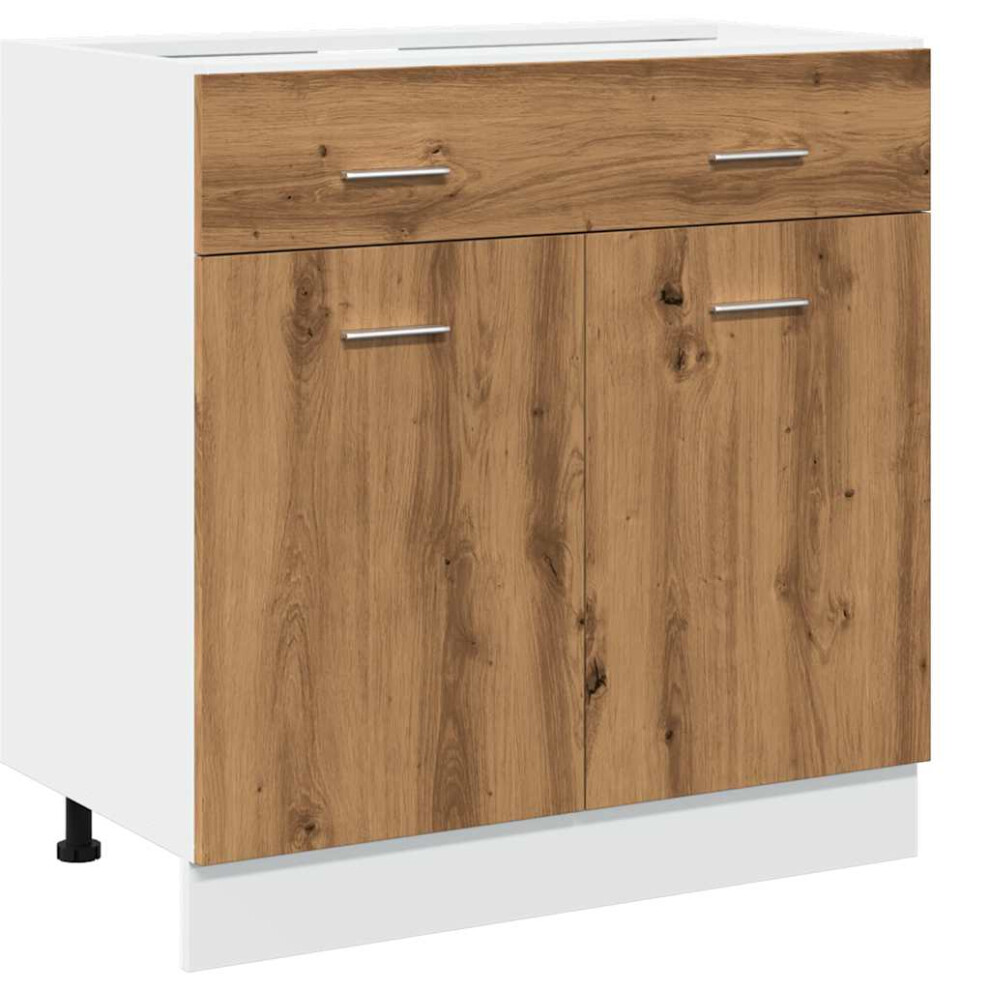 vidaXL Drawer Bottom Cabinet Kitchen Cabinet Unit Artisan Oak Engineered Wood