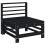VidaXL vidaXL Garden Middle Sofa Outdoor Sectional Sofa Unit Black Solid Wood Pine 1