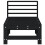 VidaXL vidaXL Garden Middle Sofa Outdoor Sectional Sofa Unit Black Solid Wood Pine 3