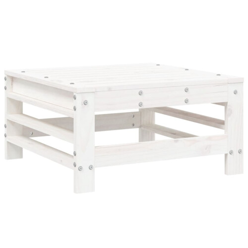 VidaXL vidaXL Gartenhocker Weiß Massivholz Kiefer