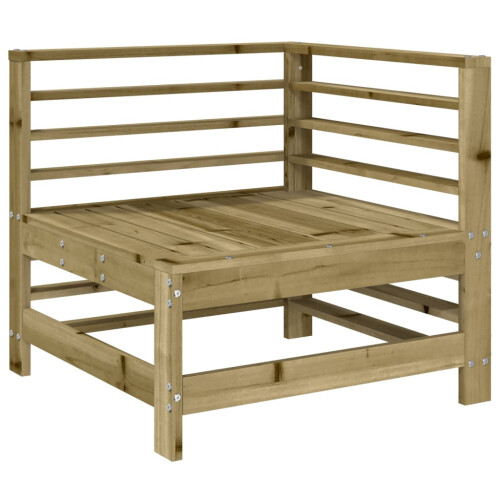 VidaXL vidaXL Garden Corner Sofas Outdoor Sectional Sofa 2 pcs Impregnated Wood Pine 2