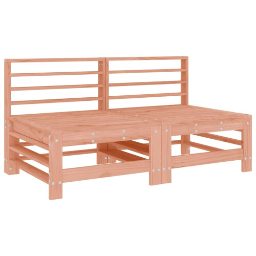 VidaXL vidaXL Garden Middle Sofas Outdoor Sectional Sofa 2 pcs Solid Wood Douglas