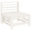 VidaXL vidaXL Garden Middle Sofas Outdoor Sectional Sofa 2 pcs White Solid Wood Pine 3