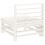 VidaXL vidaXL Garden Middle Sofas Outdoor Sectional Sofa 2 pcs White Solid Wood Pine 6