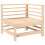 VidaXL vidaXL Garden Corner Sofas Outdoor Sectional Sofa Couch 2 pcs Solid Wood Pine 3
