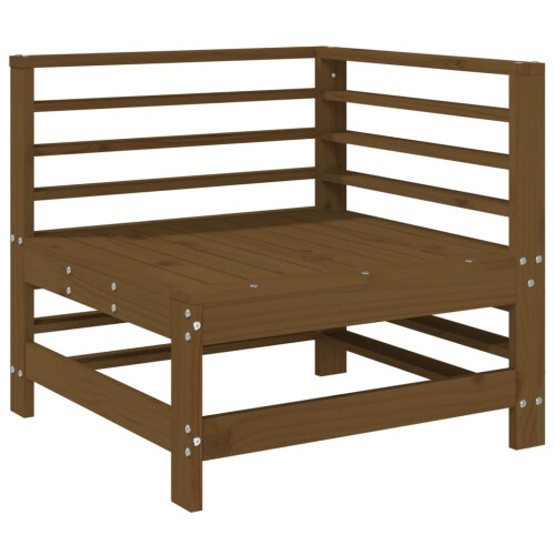 VidaXL vidaXL Garden Corner Sofa Outdoor Sofas 2 pcs Honey Brown Solid Wood Pine 2