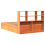 VidaXL (wax brown, 150 x 200 cm) vidaXL Bed Frame without Mattress Bed Base Solid Wood Pine 7