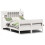 VidaXL (white, 150 x 200 cm) vidaXL Bookcase Bed without Mattress Home Bed Frame Solid Wood Pine 1