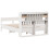 VidaXL (white, 150 x 200 cm) vidaXL Bookcase Bed without Mattress Home Bed Frame Solid Wood Pine 6