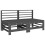 VidaXL vidaXL Garden Middle Sofas Outdoor Sectional Sofa 2 pcs Grey Solid Wood Pine 1