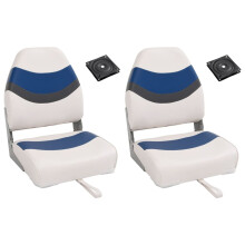 vidaXL Foldable Boat Seat Set 4 Piece High Backrest Sailing Fishing Canoe Seat
