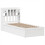 VidaXL (white, 90 x 190 cm) vidaXL Bed Frame without Mattress Solid Wood Pine 3