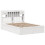 VidaXL (white, 140 x 190 cm) vidaXL Bed Frame without Mattress Solid Wood Pine 3