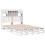 VidaXL (white, 135 x 190 cm) vidaXL Bookcase Bed without Mattress Bed Solid Wood Pine 3