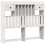 VidaXL (white, 135 x 190 cm) vidaXL Bookcase Bed without Mattress Bed Solid Wood Pine 6