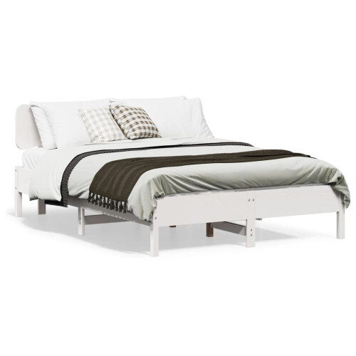 VidaXL (white, 150 x 200 cm) vidaXL Bed Frame without Mattress Bed Solid Wood Pine