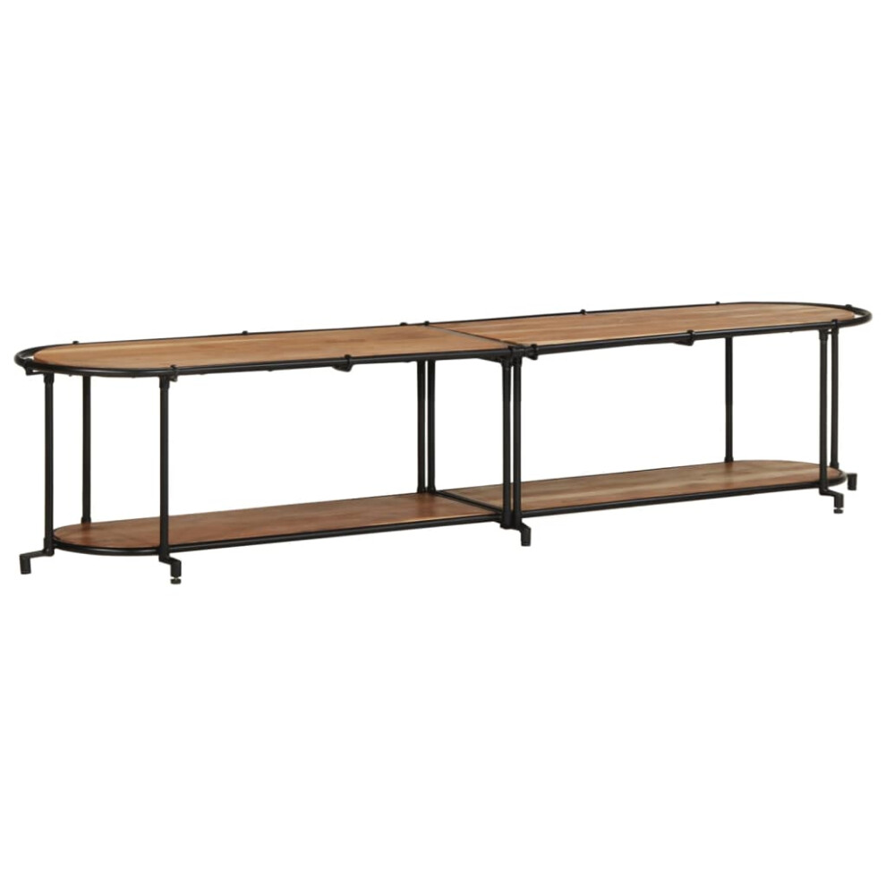 Vidaxl Tv Cabinet Tv Stand Tv Unit Entertainment Centre Solid Wood Acacia