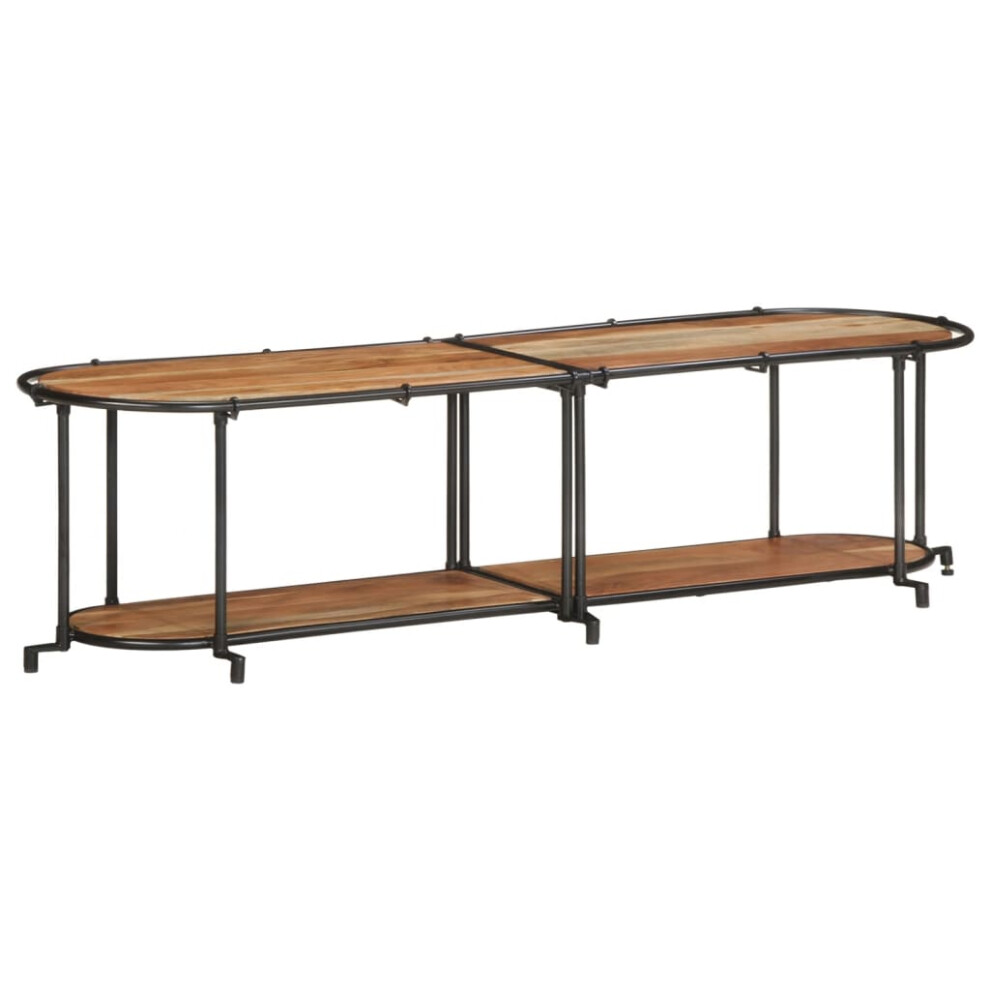 Vidaxl Tv Cabinet Tv Stand Tv Unit Entertainment Centre Solid Wood Acacia