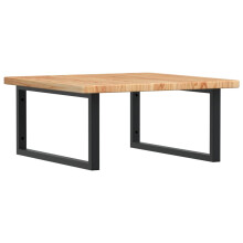 vidaXL Basin Shelf Wall Mounted Bathroom Countertop Steel and Solid Wood Oak