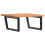 VidaXL vidaXL Basin Shelf Wall Mounted Bathroom Countertop Steel and Solid Wood Beech 6