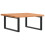VidaXL vidaXL Basin Shelf Wall Mounted Bathroom Countertop Steel and Solid Wood Beech 6