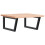 VidaXL vidaXL Basin Shelf Wall Mounted Bathroom Countertop Steel and Solid Wood Beech 1