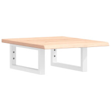 vidaXL Basin Shelf Wall Mounted Bathroom Countertop Steel and Solid Wood Oak