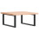 VidaXL vidaXL Basin Shelf Wall Mounted Bathroom Countertop Steel and Solid Wood Beech 1