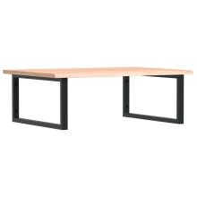vidaXL Basin Shelf Wall Mounted Bathroom Countertop Steel and Solid Wood Oak