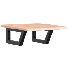 vidaXL Basin Shelf Wall Mounted Bathroom Countertop Steel and Solid Wood Oak