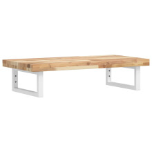 vidaXL Basin Shelf Wall Mounted Bathroom Countertop Steel & Solid Wood Acacia
