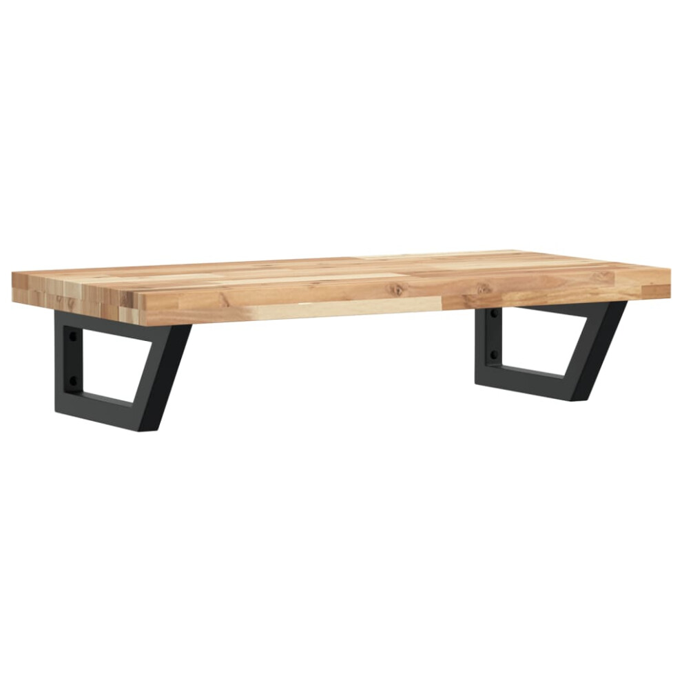 Vidaxl Basin Shelf Wall Mounted Bathroom Countertop Steel & Solid Wood Acacia