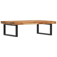 vidaXL Basin Shelf Wall Mounted Bathroom Countertop Steel & Solid Wood Acacia