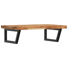 vidaXL Basin Shelf Wall Mounted Bathroom Countertop Steel & Solid Wood Acacia