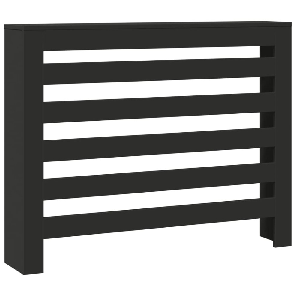 vidaXL Radiator Cover Heater Cover Slats Radiator Shelf Black Engineered Wood-image-OPC-PFJZHKC-NEW