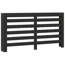 vidaXL Radiator Cover Heater Cover Slats Radiator Shelf Black Engineered Wood