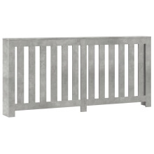 vidaXL Radiator Cover Heater Cover Slat Cabinet Concrete Grey Engineered Wood