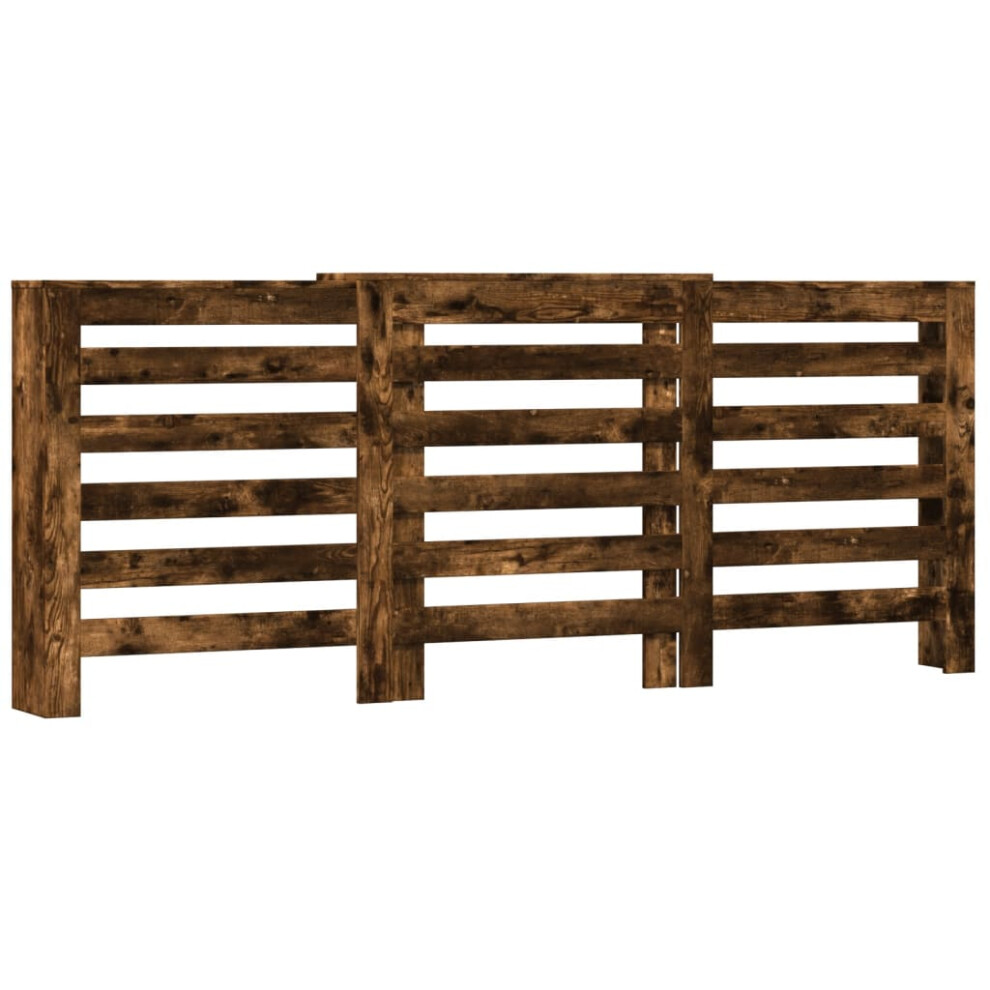 Vidaxl Radiator Cover Heater Cover Radiator Shelf Smoked Oak Engineered Wood