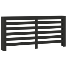 vidaXL Radiator Cover Heater Cover Slats Radiator Shelf Black Engineered Wood