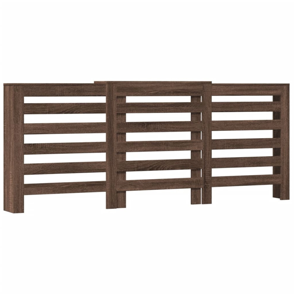 Vidaxl Radiator Cover Heater Cover Radiator Shelf Brown Oak Engineered Wood 8721102949807