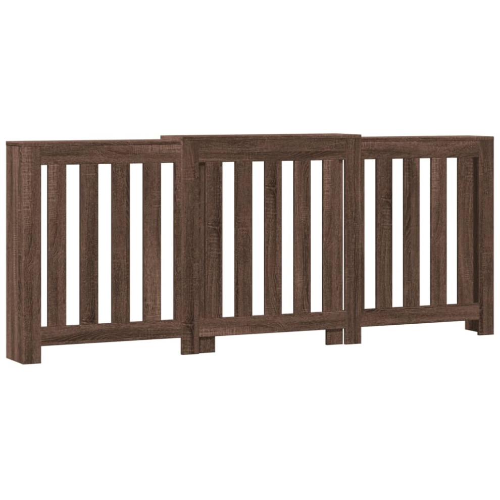 Vidaxl Radiator Cover Heater Cover Radiator Shelf Brown Oak Engineered Wood