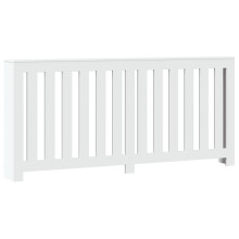 vidaXL Radiator Cover Heater Cover Slats Radiator Shelf White Engineered Wood