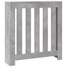 vidaXL Radiator Cover Heater Cover Slat Cabinet Concrete Grey Engineered Wood