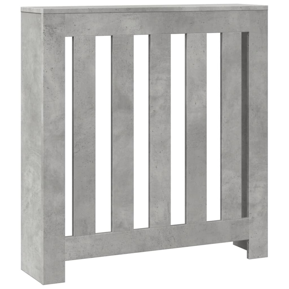 Vidaxl Radiator Cover Heater Cover Slat Cabinet Concrete Grey Engineered Wood