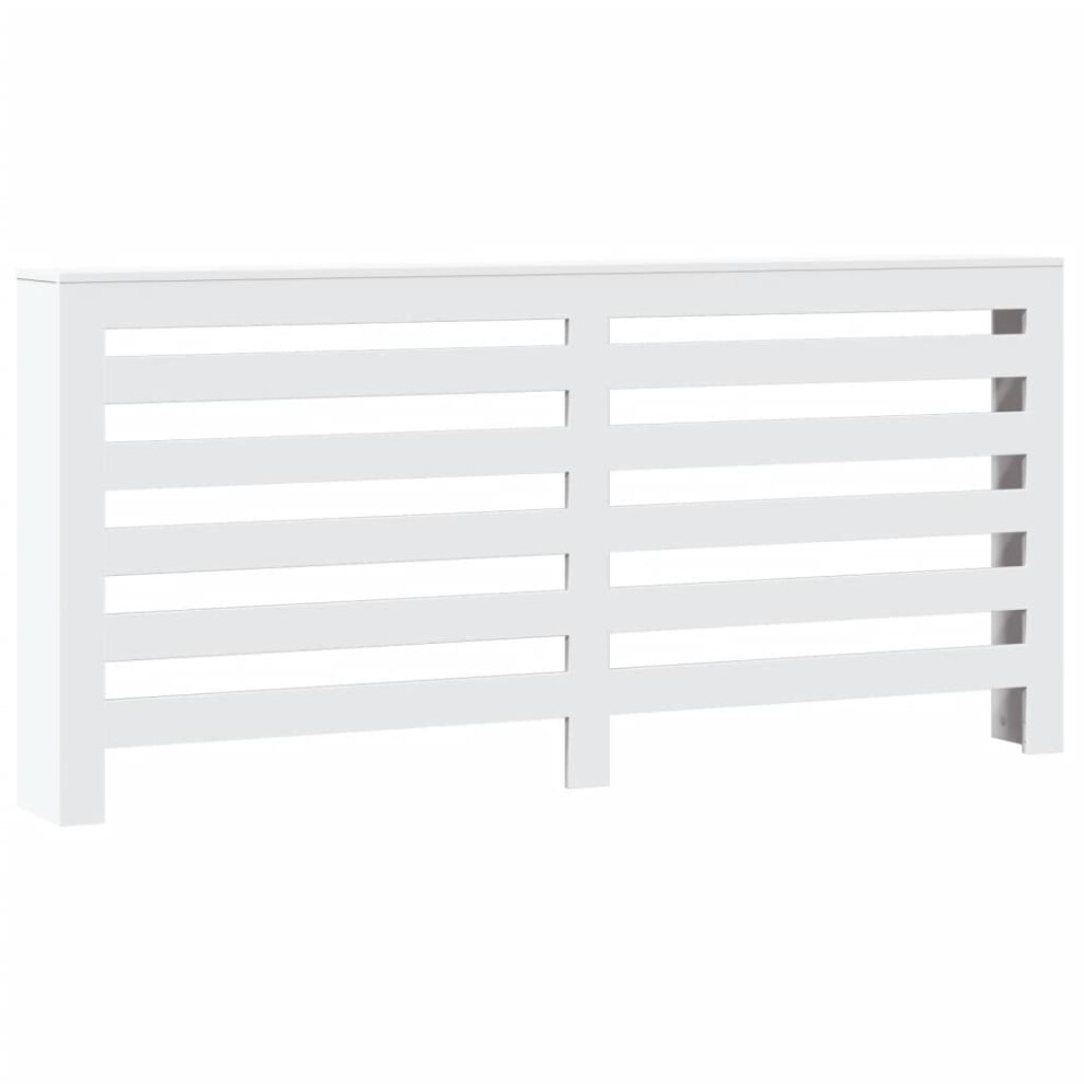 vidaXL Radiator Cover Heater Cover Slats Radiator Shelf White Engineered Wood